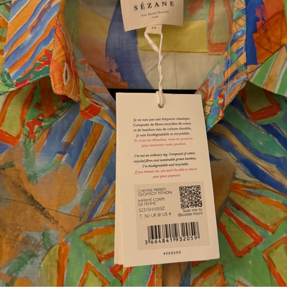 SOLD ❌ NWT - Rare Sezane Pierro shirt size US 4 - Picture 10 of 10